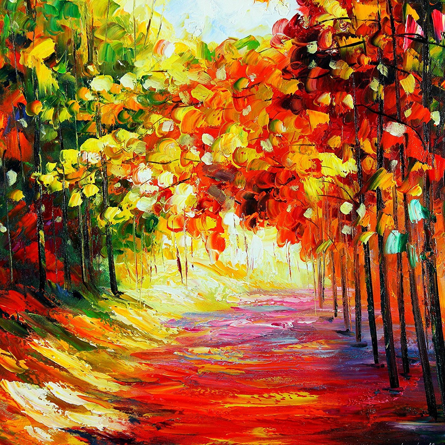 3 Painting Sets of The Beautiful Creative Landscape Oil Painting