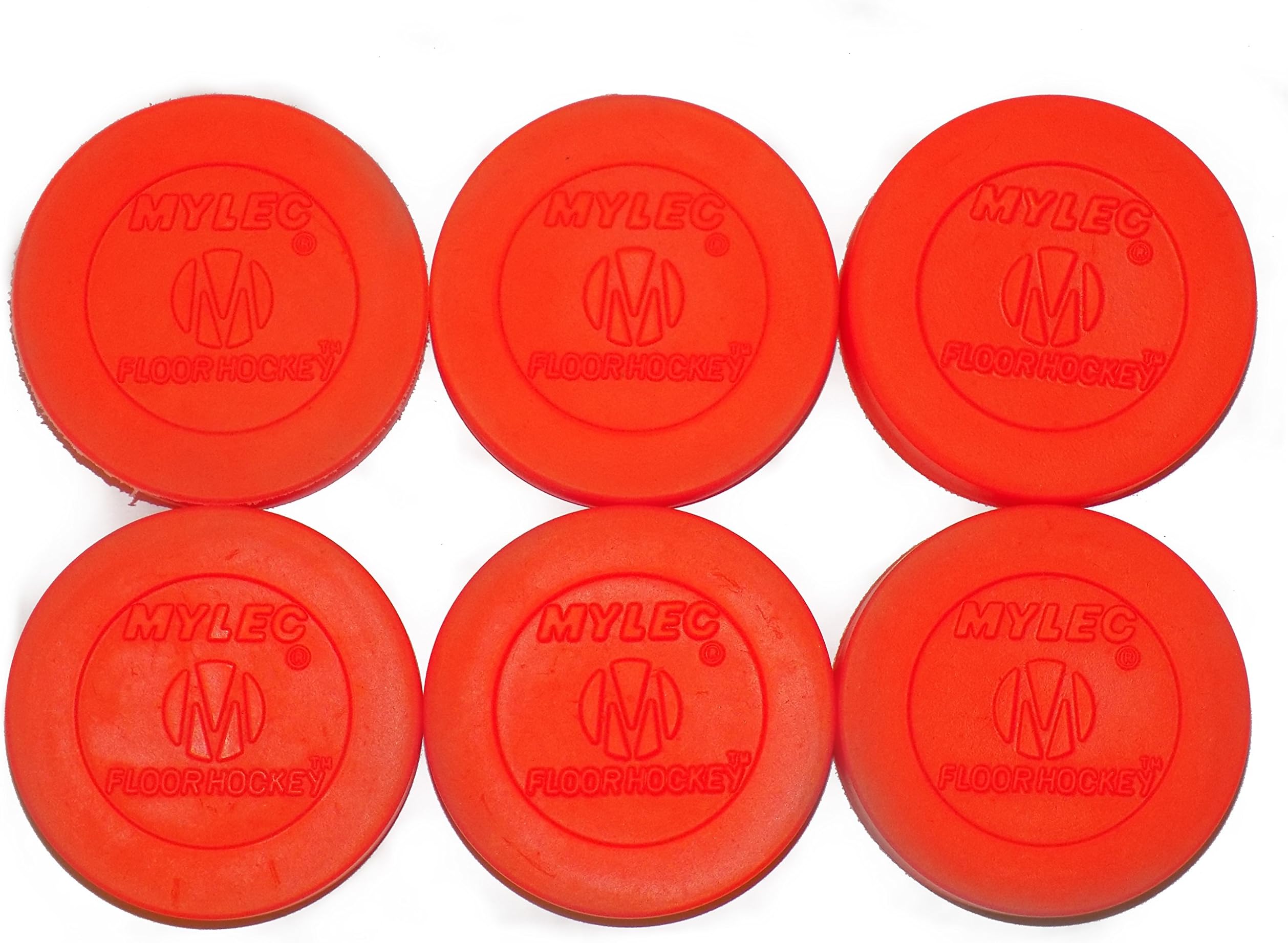 Mylec Hockey Pucks for Outdoor Hockey, Training Pucks for Street Hockey, Durable & Lightweight Solid Plastic Pucks, No Friction Ice Hockey Pucks, One-Size