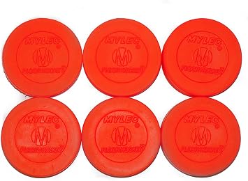 Mylec Hockey Pucks for Outdoor Hockey, Training Pucks for Street Hockey, Durable & Lightweight Solid Plastic Pucks, No Friction Ice Hockey Pucks, One-Size