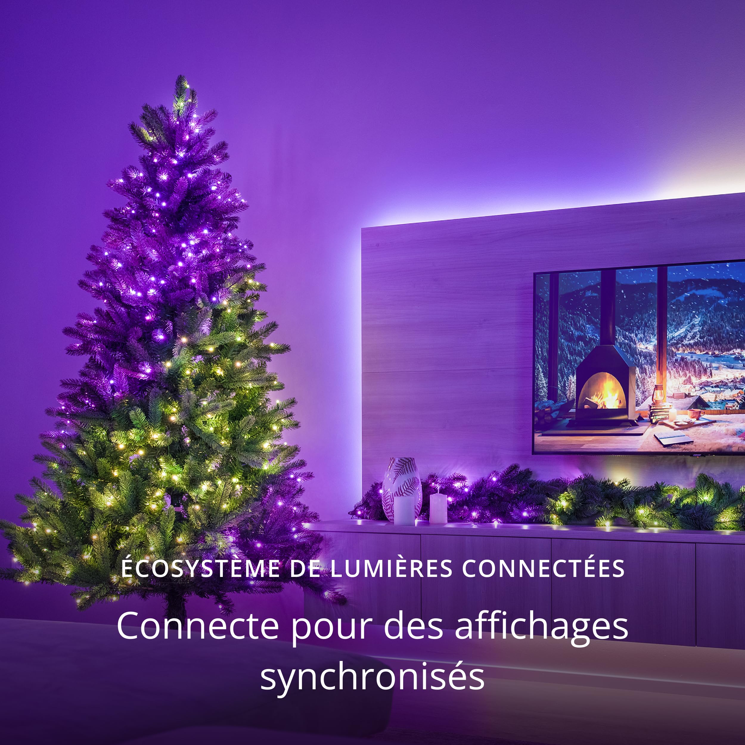Twinkly Strings 600 LED RGB, Bande LED Intérieur et Extérieur, Lumières LED Smart Multicolores, Compatible avec Alexa et Google Home, IP44, Contrôlée Par App, Fil Noir, 48m