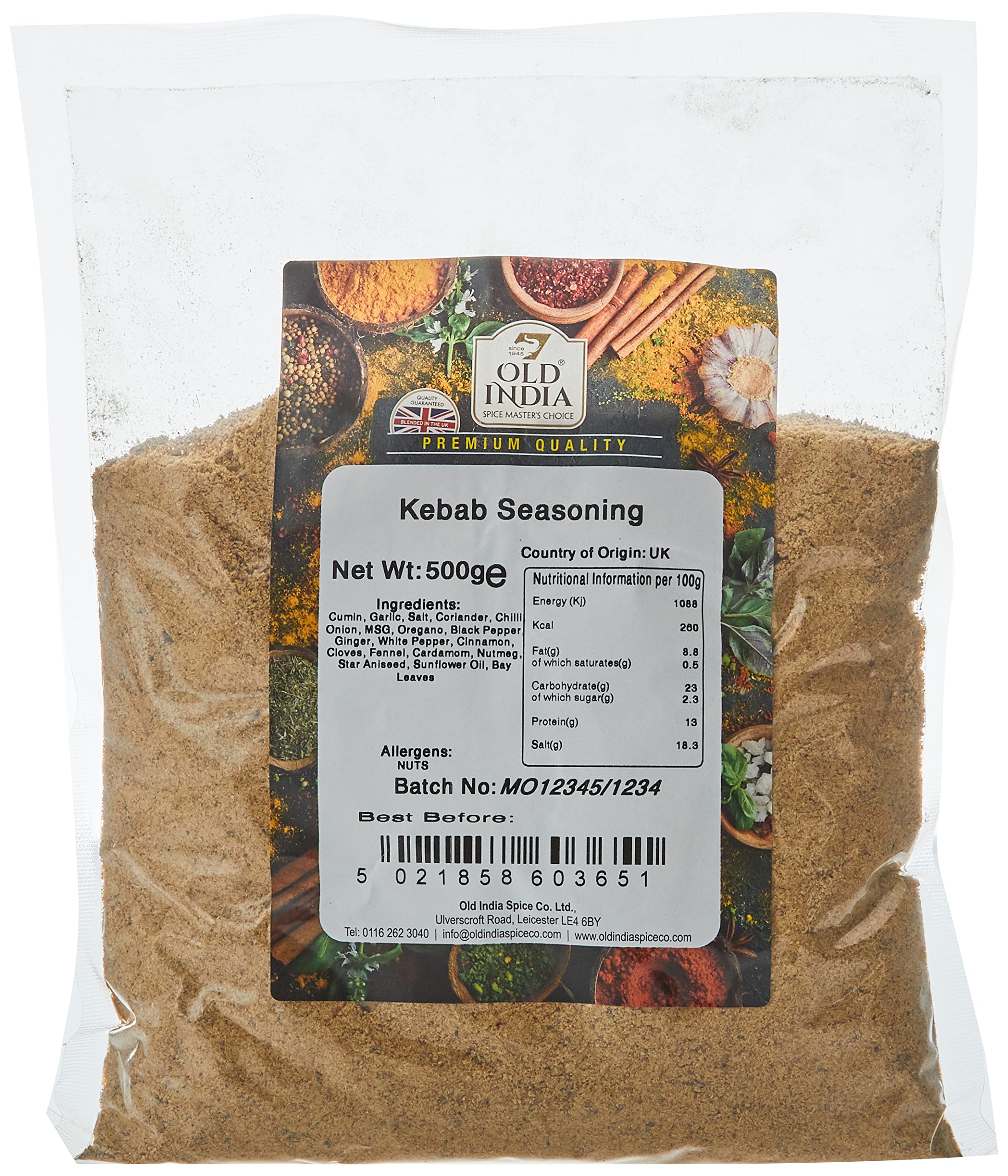 Old India Kebab Seasoning 500g