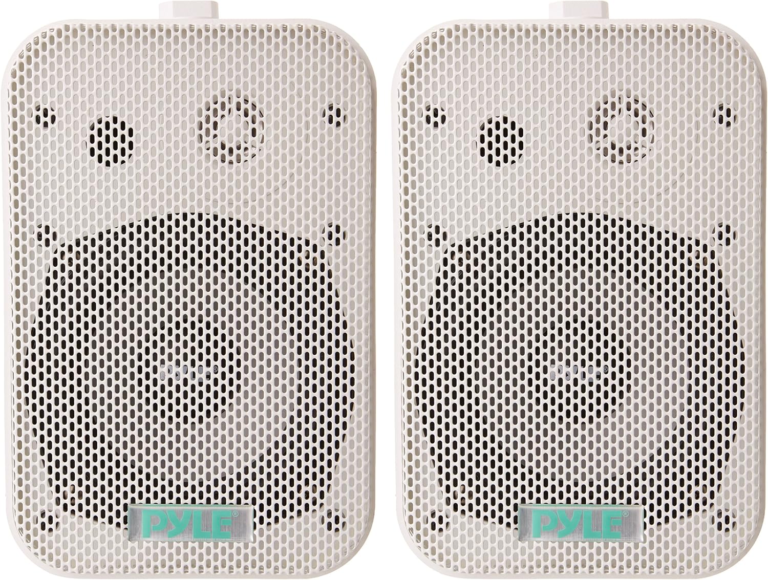 Pyle Home Dual Waterproof Outdoor Speaker System - 5.25 Inch Pair of Weatherproof Wall/Ceiling Mounted Speakers w/Heavy Duty Grill, Universal Mount - for Use in The Pool, Patio, Indoor PDWR40W (White)