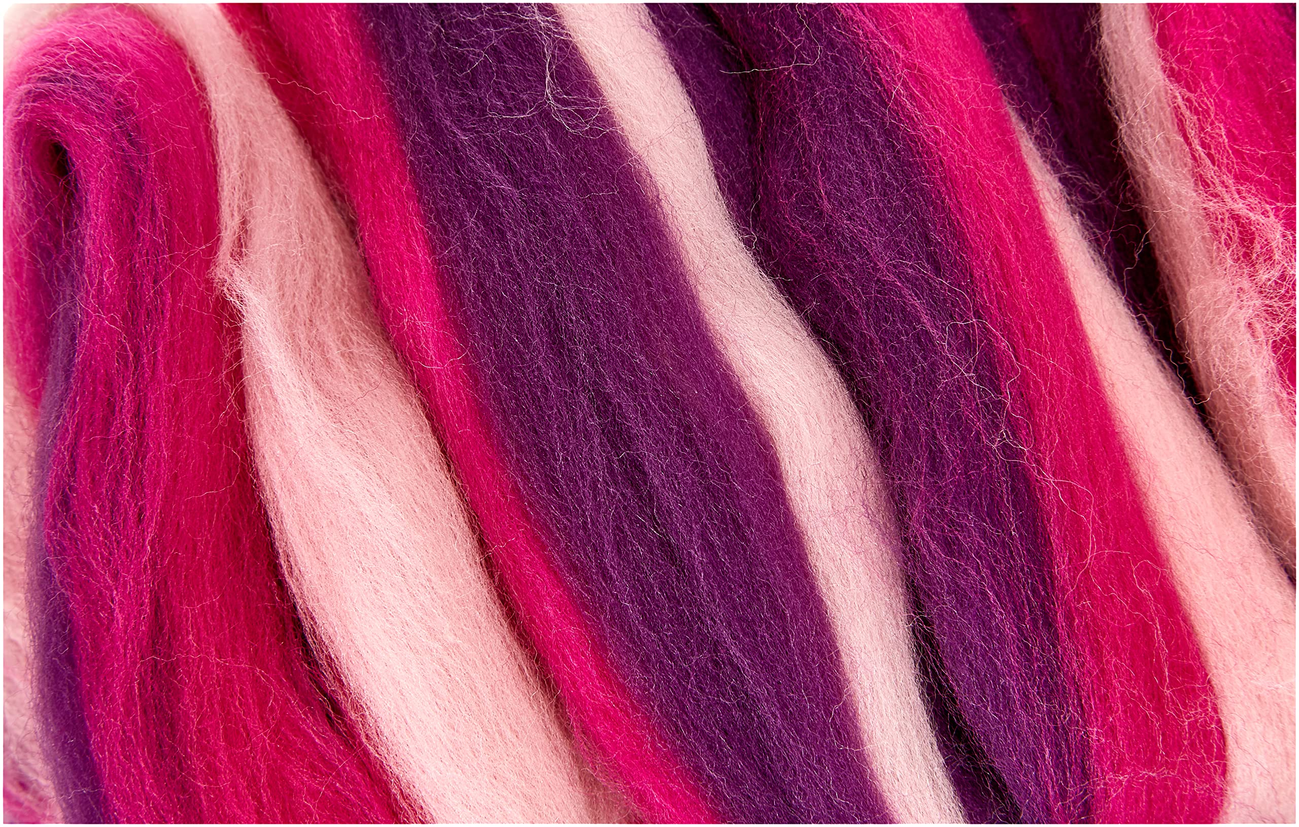 Rayher Merino Comb, im Band, 21 mic, Blister Pack 50 g Pink/Purple