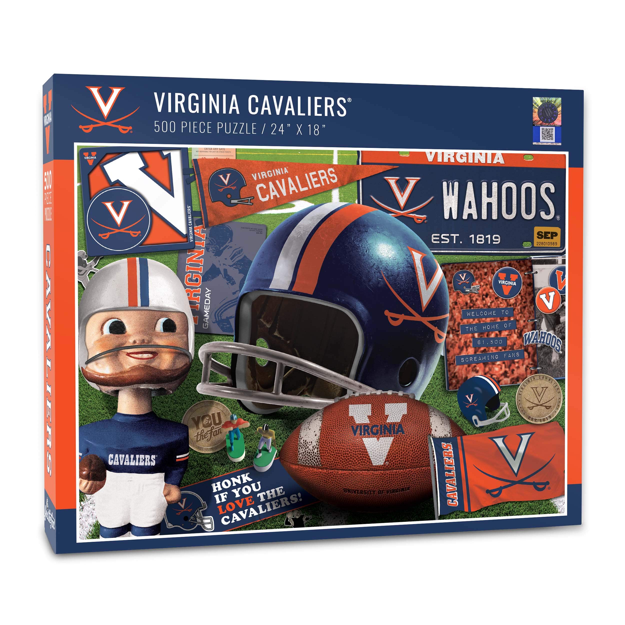 YouTheFan NCAA Virginia Cavaliers Retro Series Puzzle - 500 Pieces