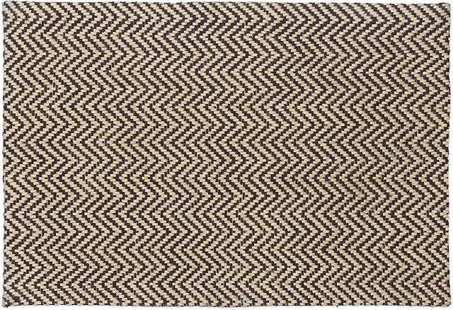 Relaxdays Zigzag Jute Doormat Handmade Outdoor 15.7x23.6 Inches Natural/Black