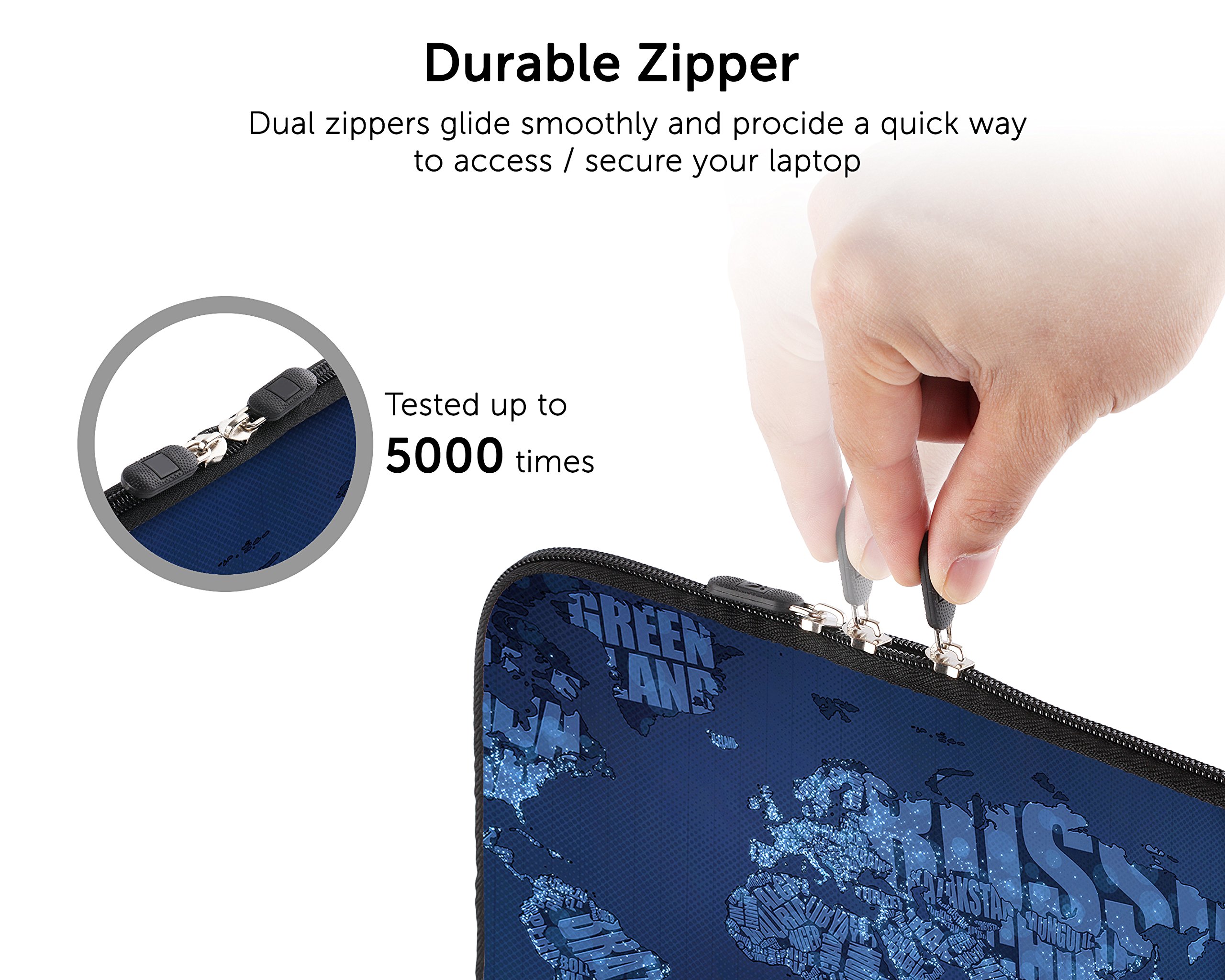 Sidorenko 10,1-10,2 Pulgada Funda de para Tableta | Funda para computadora de Neopreno | Funda con Cremallera Duradera Protección de 3 Capas, Resistentes al Agua - 4