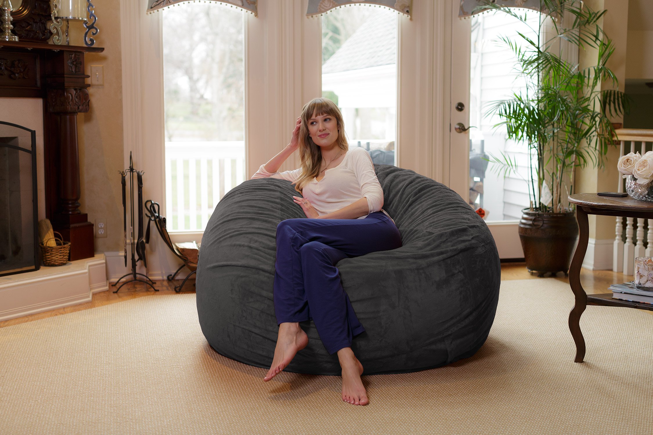 Amazon.com: Chill Sack Bean Bag Chair: Giant 6' Memory Foam