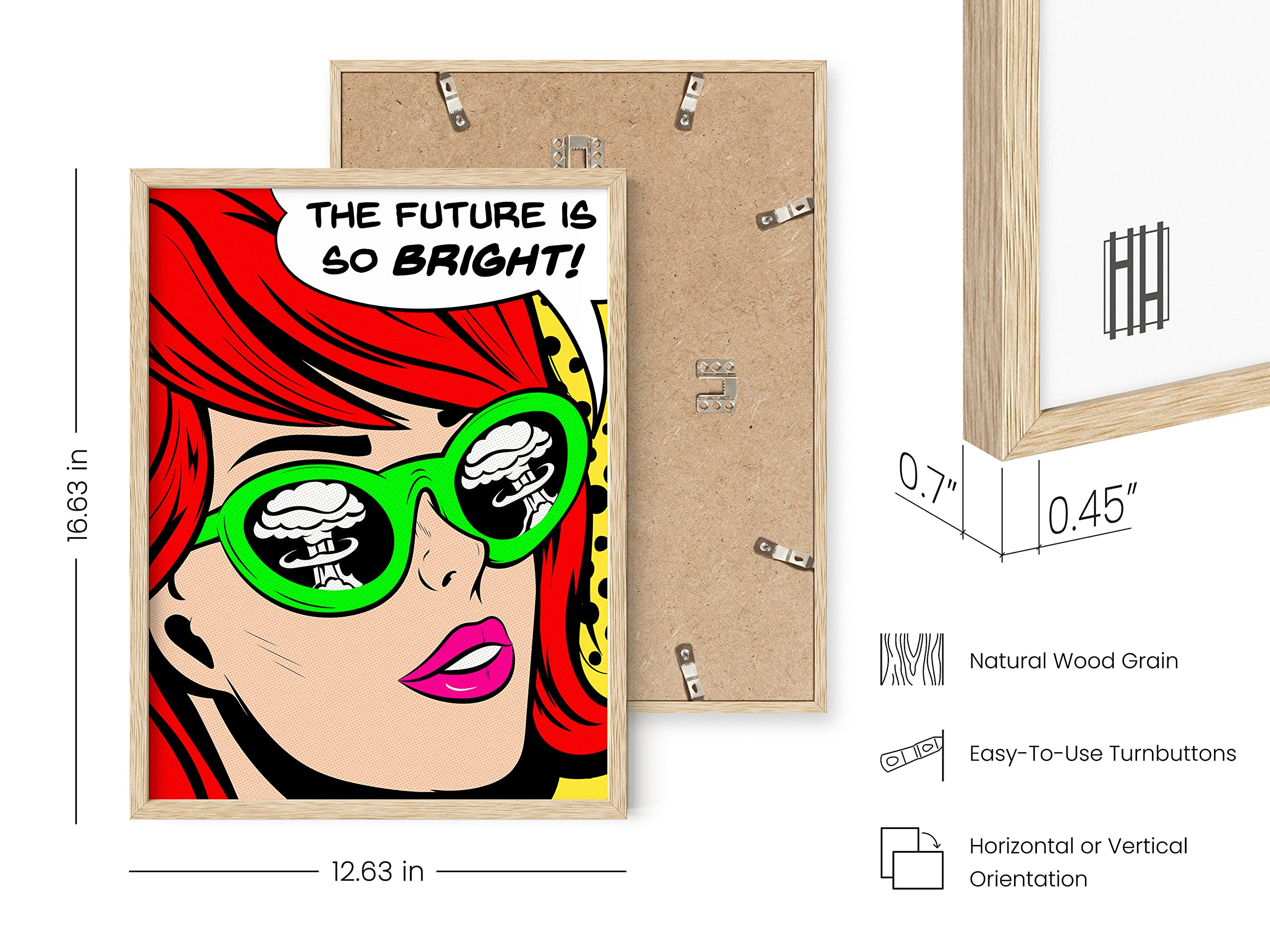 Amazon.com: RipGrip Pop Art Vintage Poster – The Future Is Bright