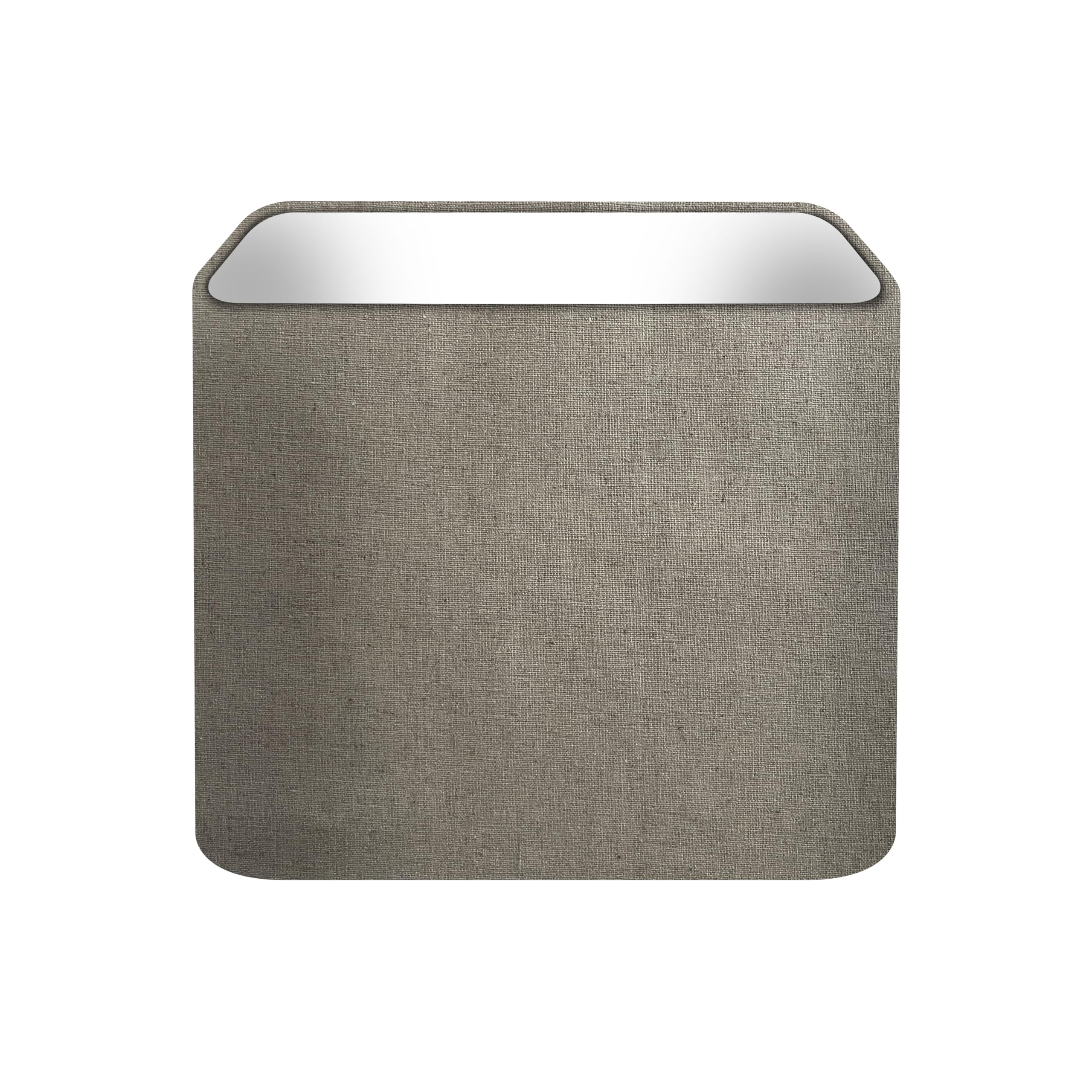 Natural Beige Textured Linen Rounded Square Lampshade