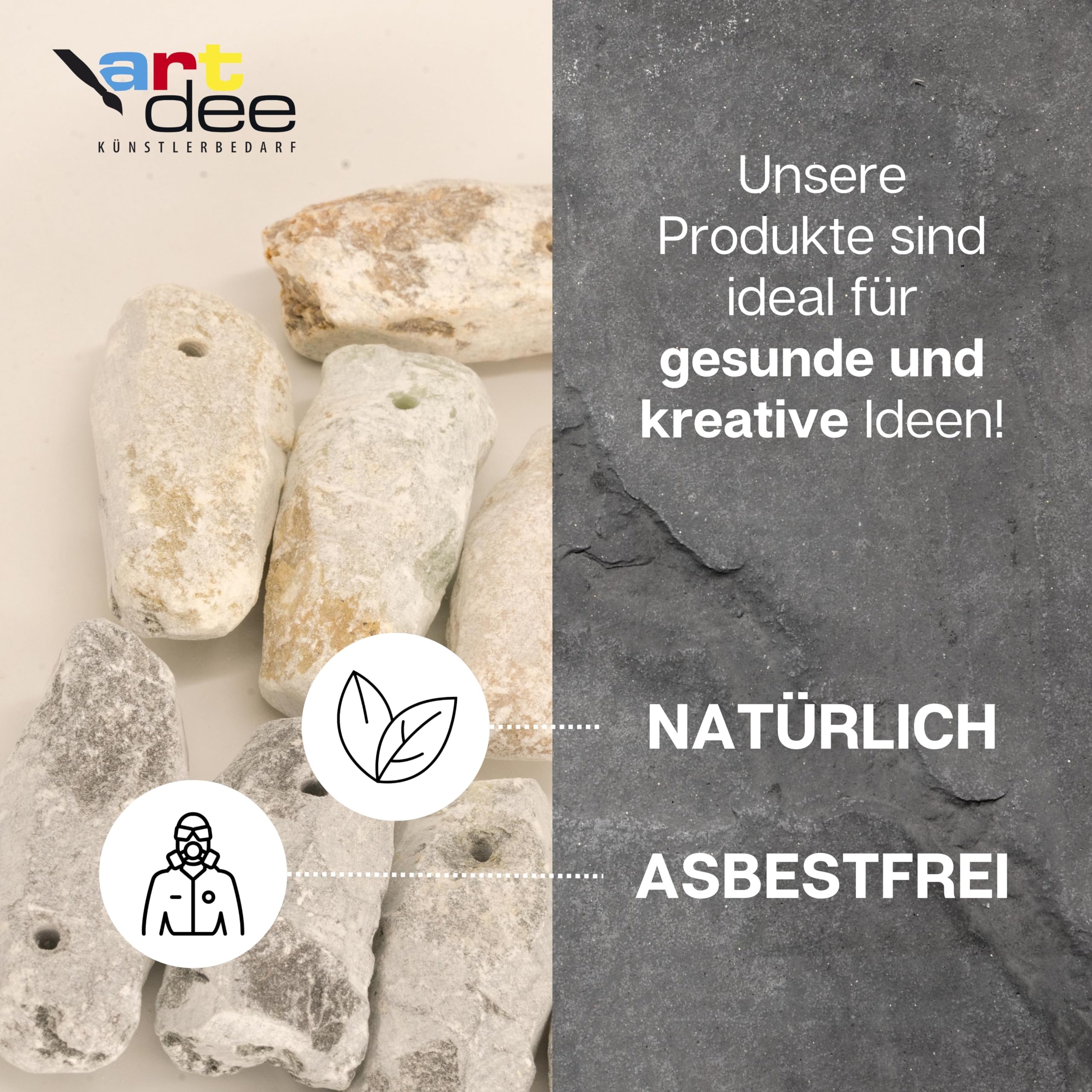 artdee® Speckstein Amulettsteine mit Loch (20 Stück) – Asbestfreie Speckstein Rohlinge zum Schnitzen – Handgefertigte Schmuckanhänger & Halsschmuck selbst gestalten – Set für Kinder & DIY