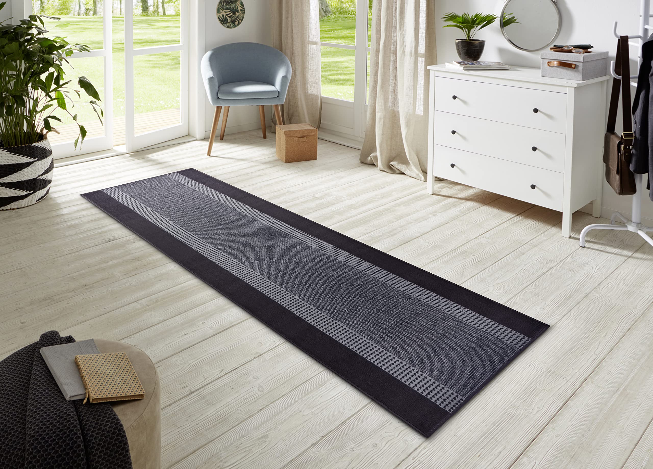 Alfombra de pasillo de 80 x 300 cm suave para suelos fríos y pasillos oscuros