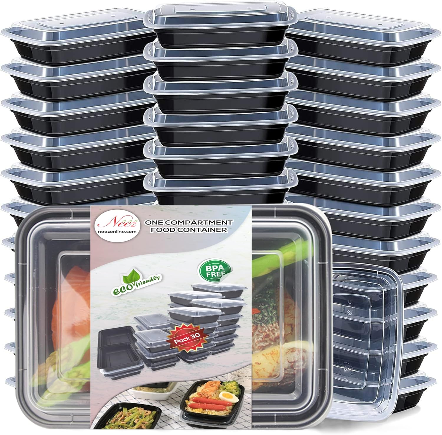 HK Online 5 X BPA Free Plastic Takeaway CONTAINERS & Lids -PK5 To PK 200 Meal Prep Boxes, Home, Pub, Catering Kitchens, 500ml, 650ml, Reuseable
