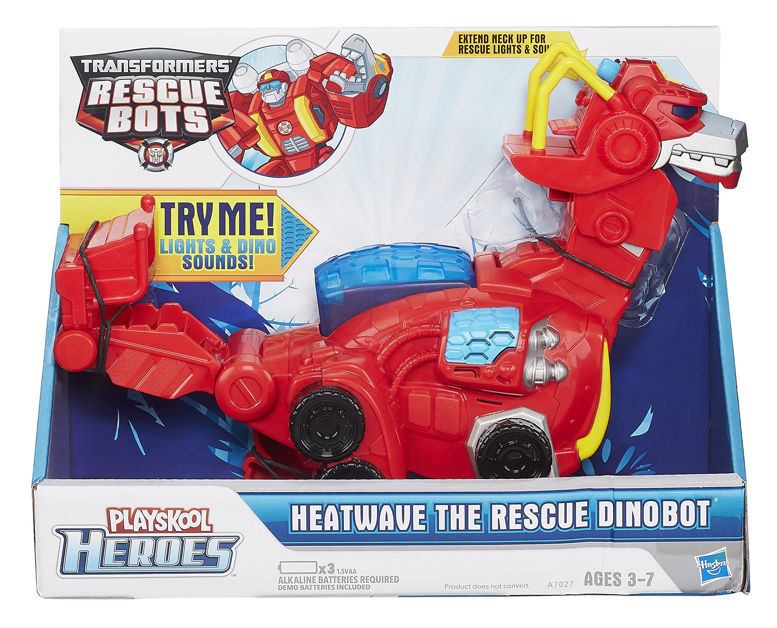 Playskool - A7027E240 - Giocattolo Prima Infanzia, Transformers 4 - L'era dell'estinzione, Pupazzetto Deluxe di Heatwave Dino