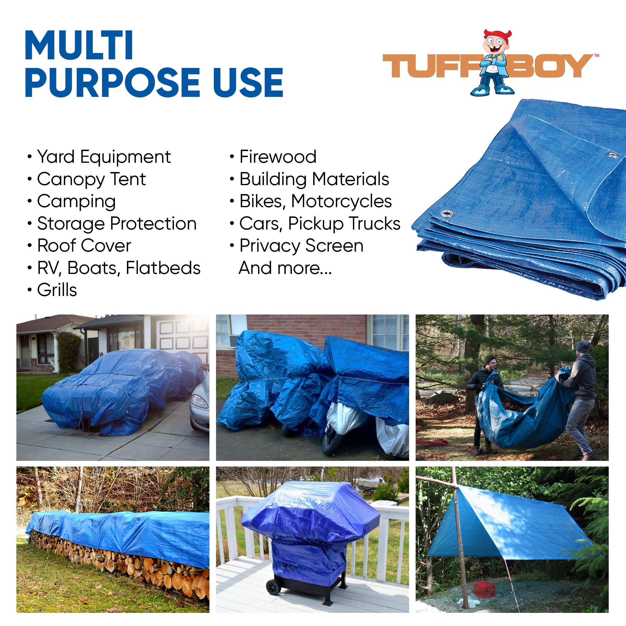 PB Tarp 8×10 Versatile Roof UTARPit 8 ft. x 10 ft. Blue Roofing Tarp BT0810 - The Home Depot