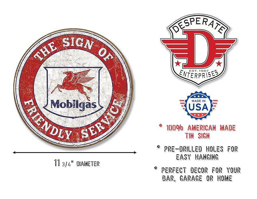 Mobil モービルガス レトロ看板 アメリカン レトロ 看板 モービル ロゴ かっこいい Mobilgas