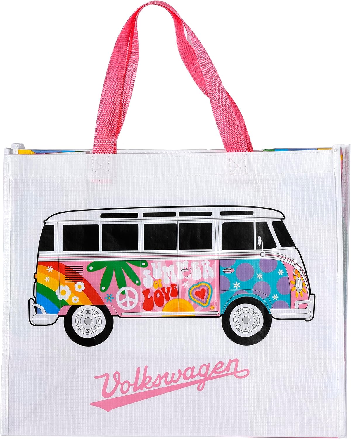 Puckator Sac de Courses en Plastique Recyclé RPET Volkswagen-Van Bus Combi VW T1 Summer Love Bolsas de Compra Reutilizables, Multicolor, Individual Puckator Sac de Courses en Plastique Recyclé RPET Volkswagen-Van Bus Combi VW T1 Summer Love Bolsas de Compra Reutilizables, Multicolor, Individual