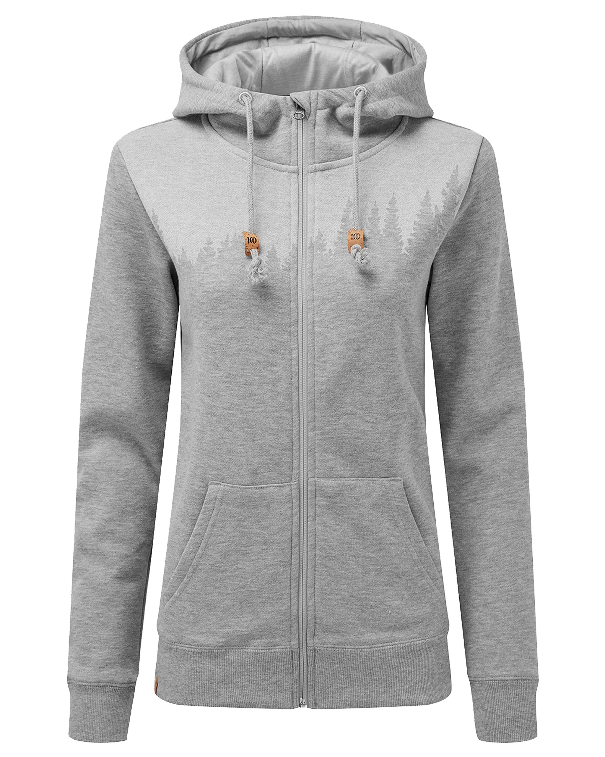 Juniper Zip Hoodie Womens, Hi Rise Grey Heather
