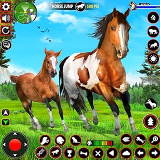 Simulador de família de cavalo selvagem - jogo de sobrevivência de animais selvagens de cavalo Virtual animal