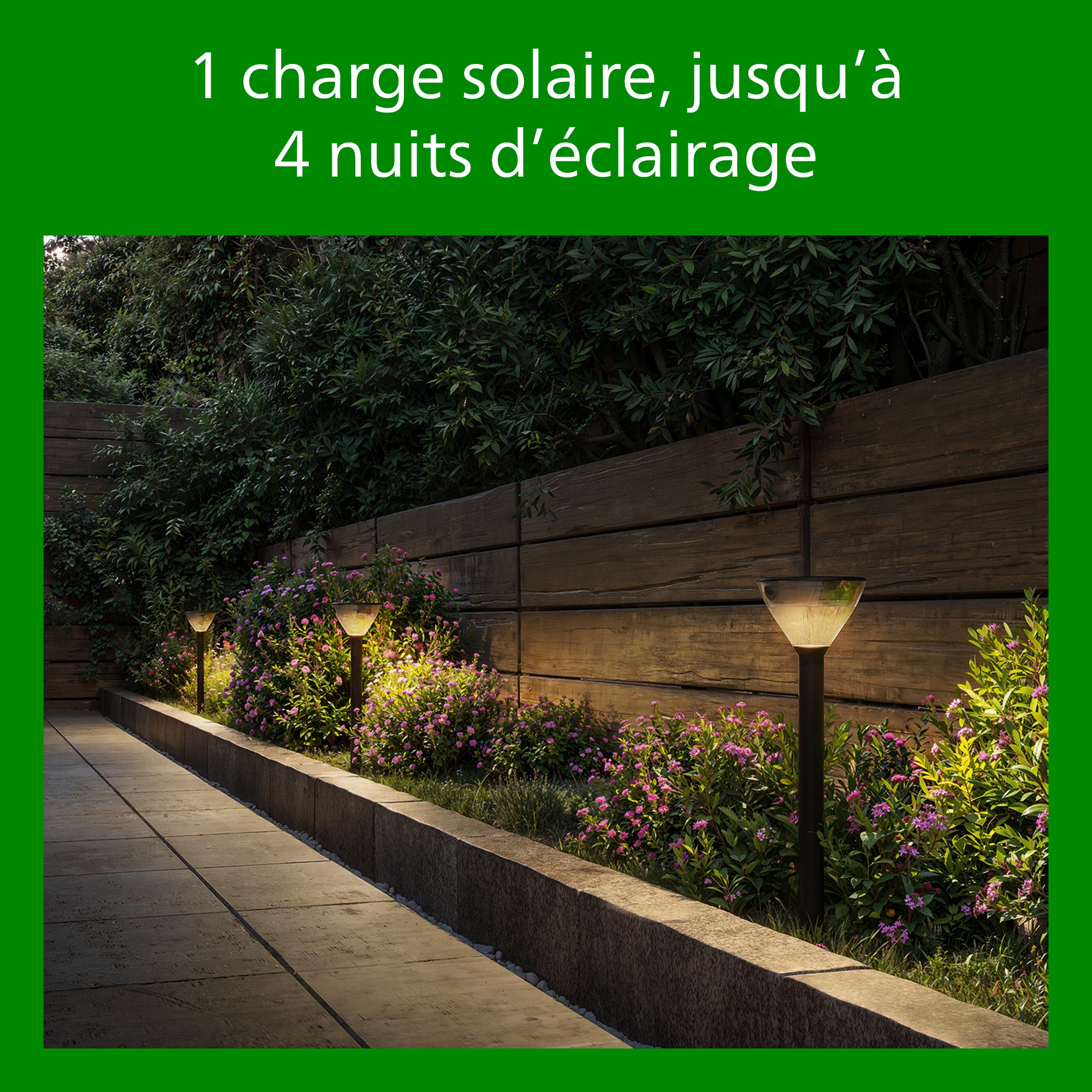 Philips Borne extérieure infrarouge Tyla, énergie solaire, 18W, 4000K, Anthracite
