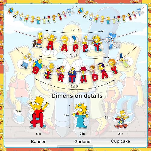 Vista 25 de Petr Pan Theme Birthday Party Supplies – Neverland Decoration Boys Girls – Includes Happy Birthday Banner, Cake Topper, Cupcake Toppers, Garland &