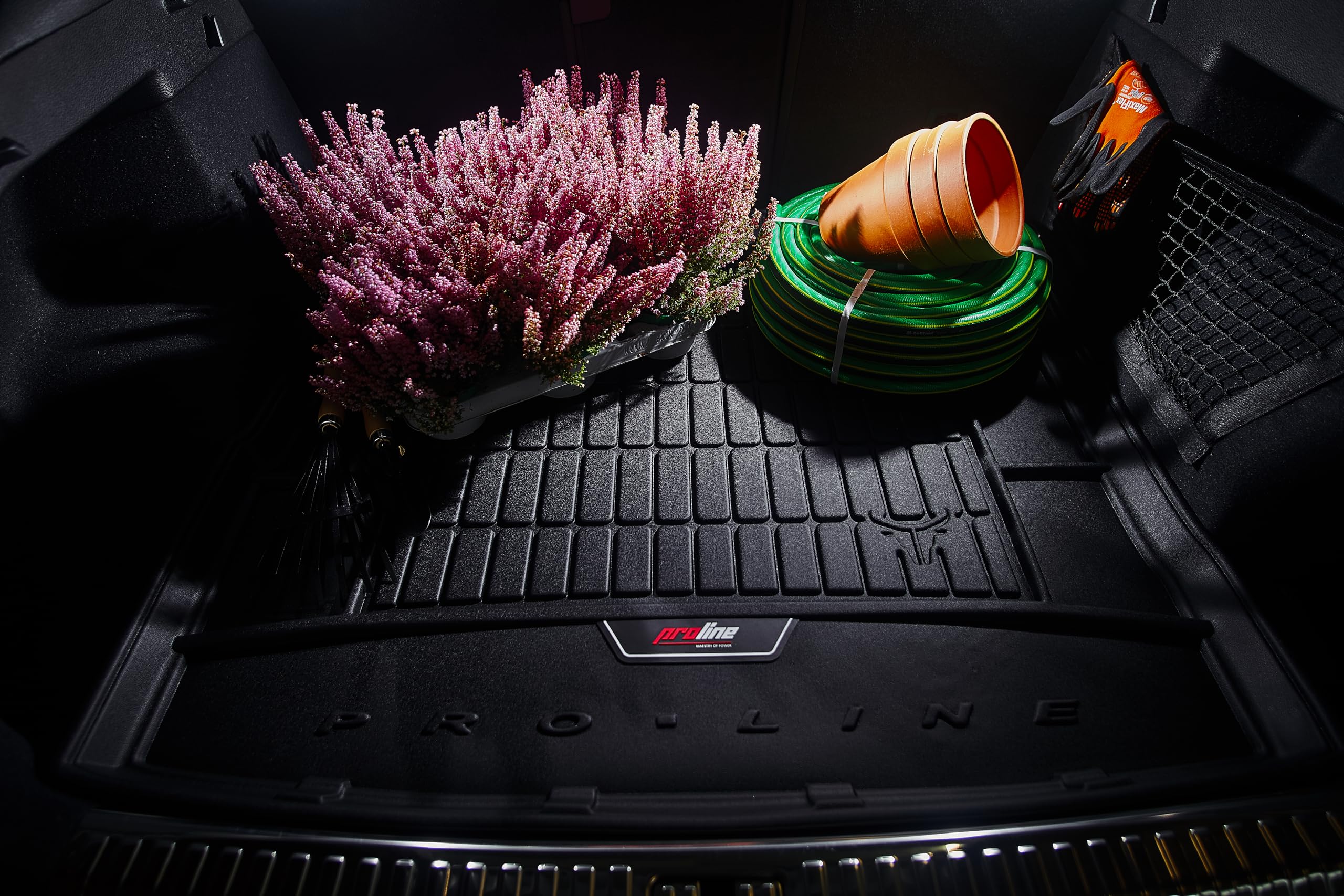 ProLine 3D Esclusivo Tappetino Vasca Baule Bagagliaio in gomma con logo perfetto per BYD Seal U dal 2024| Comodo organizzatore | Bordi più alti | Disegno elegante