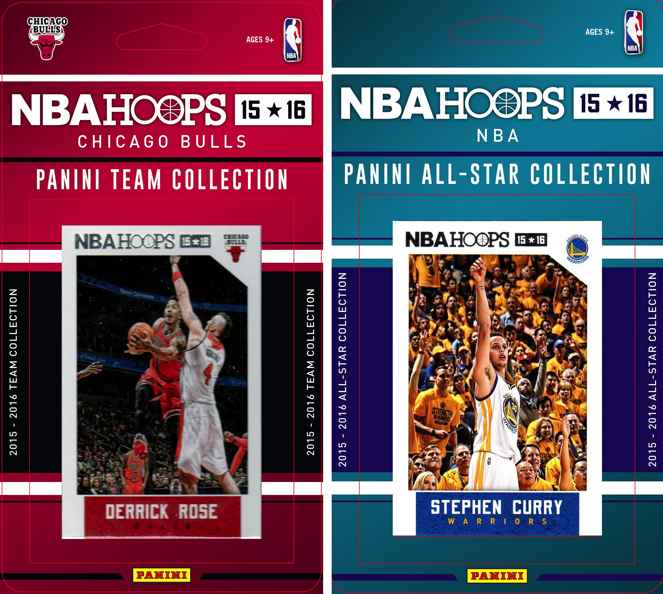 NBA Chicago Bulls Licensed 2015-16 Hoops Team Plus All-Star Trading Card Set