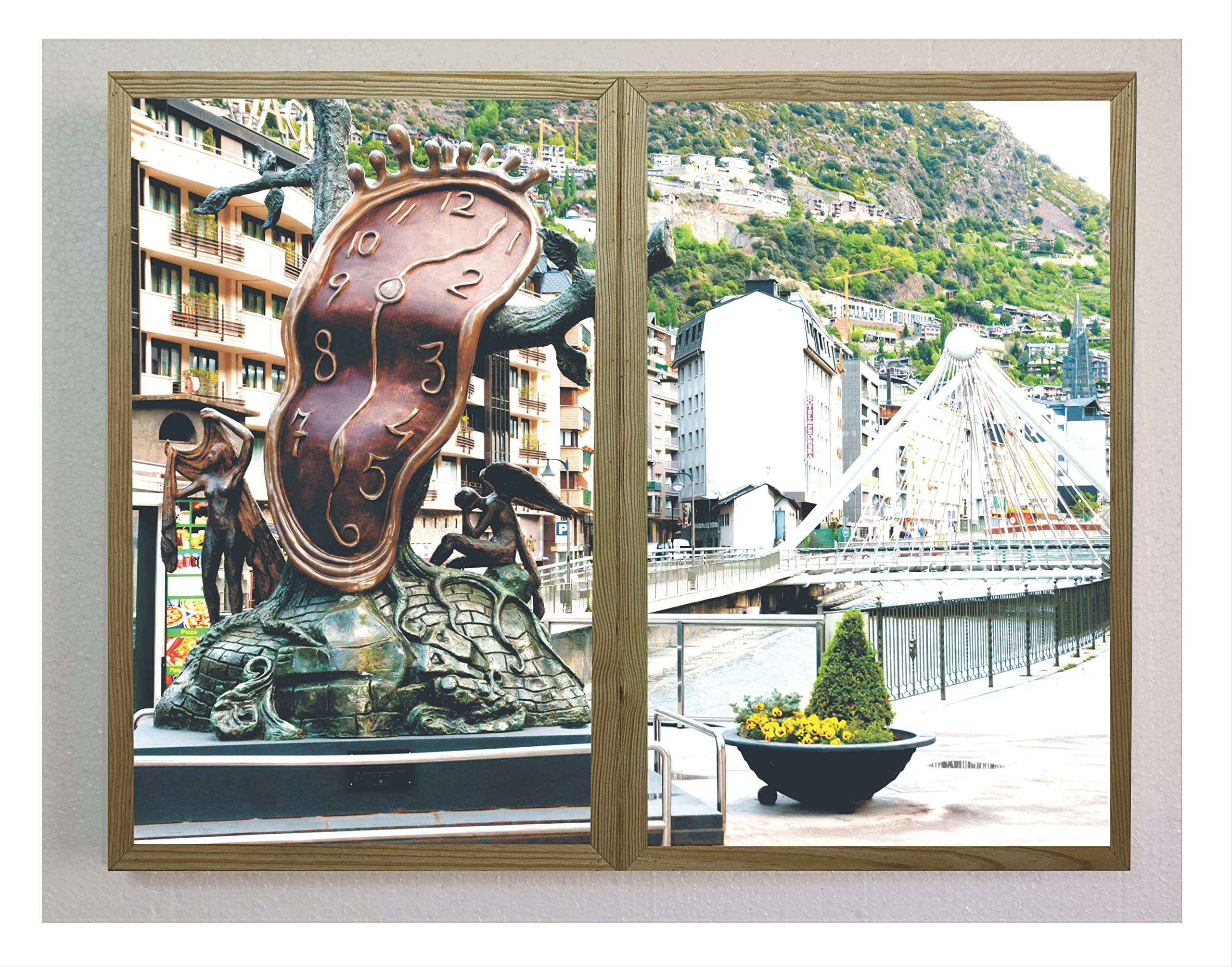 Falsche Fenster, dekorativ, mit Hintergrundbeleuchtung, Zeitnote, Verschönerung