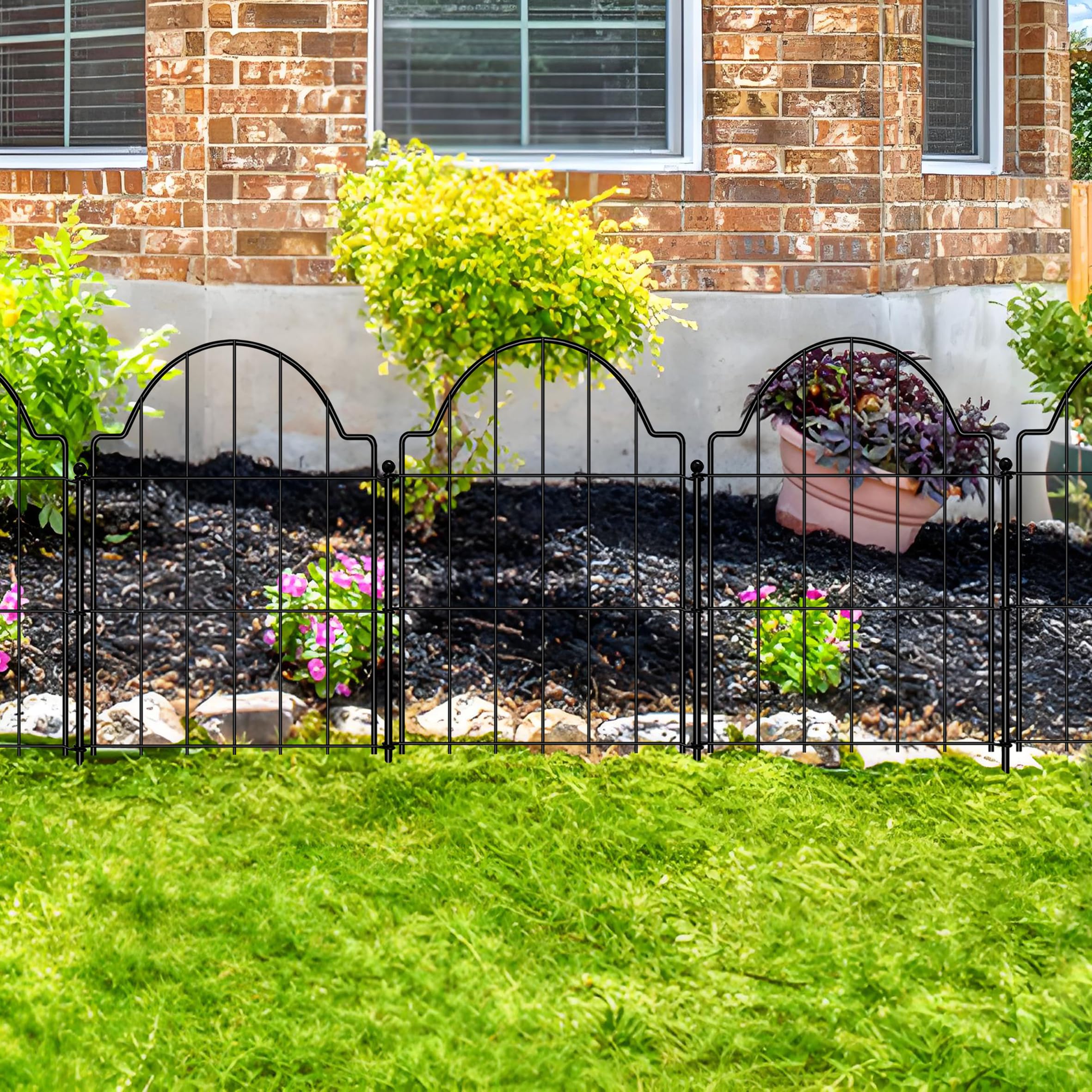 Snapklik.com : Decorative Garden Fences 17in X 18.6ft, 18 Pack Outdoor