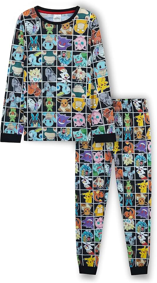 Pokemon T Shirt &amp; Shorts Set for Boys Teens 2 Piece Anime Lounge Set Outfit