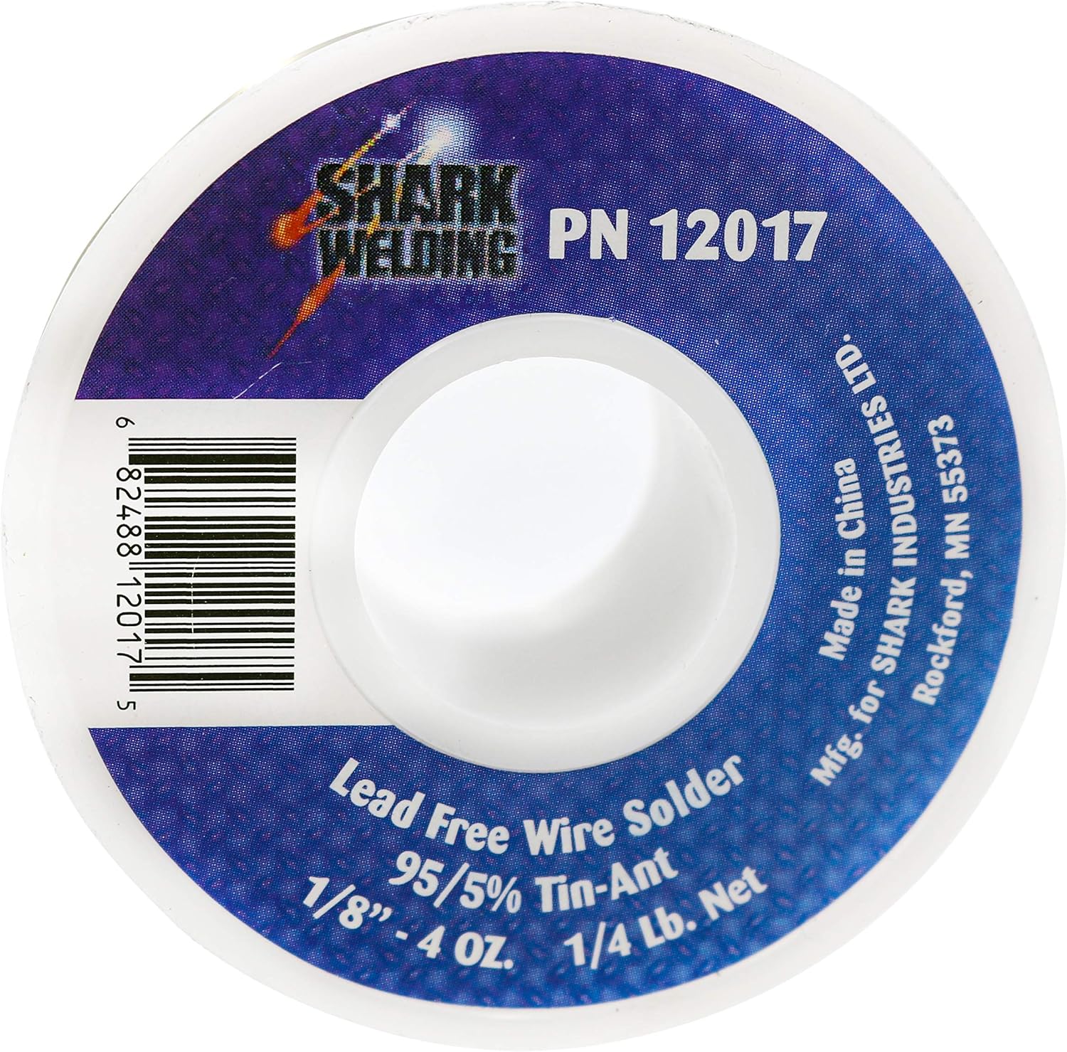 Shark 12017 Industries Wire Solder-1/8 95/5% -1/4 Lb Spool