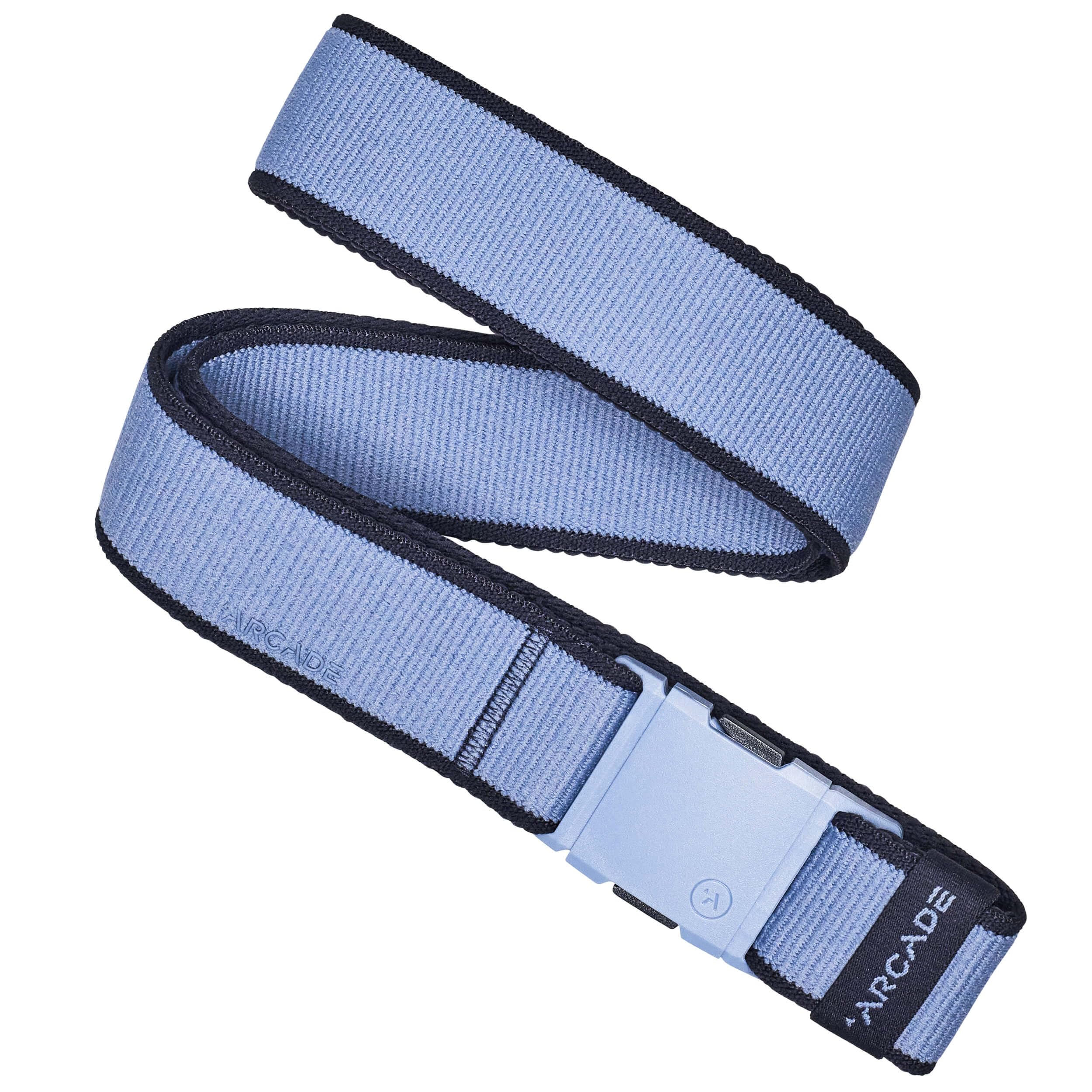 Arcade Belts A2 Unisex Adventure Belt: Heavy Duty Stretch, Metal Free Buckle, Carto - Sky/Navy, Standard (Up to 40"); 1.5" Wide