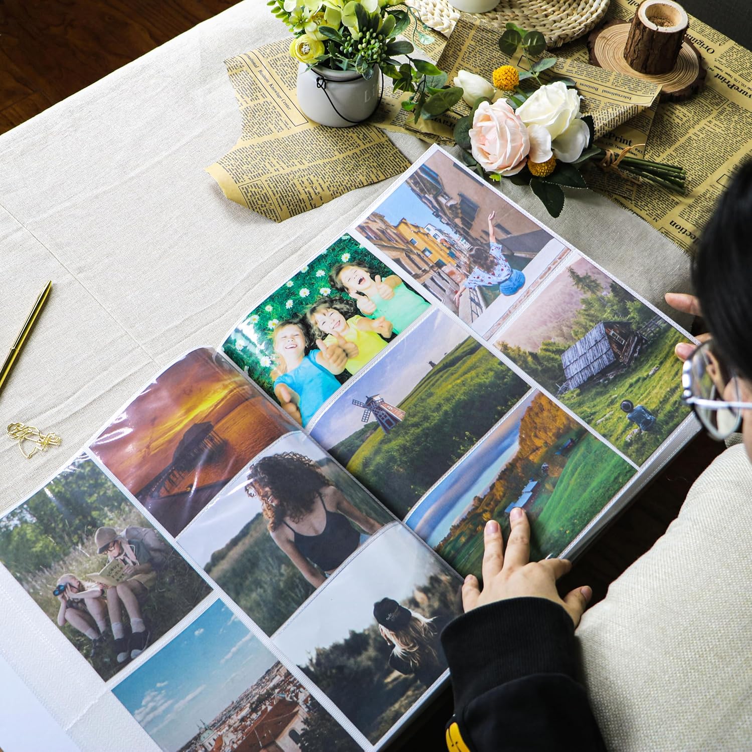 Holoary Photo Album 4x6 500 Photos 5 Pictures Per Page, 500 Pockets 4”x6” Picture Album, Linen Fabric Cover Big Picture Book for Photos, 4x6 Photo Albums for Family Weddings Travel Memories(Beige) - Image 7