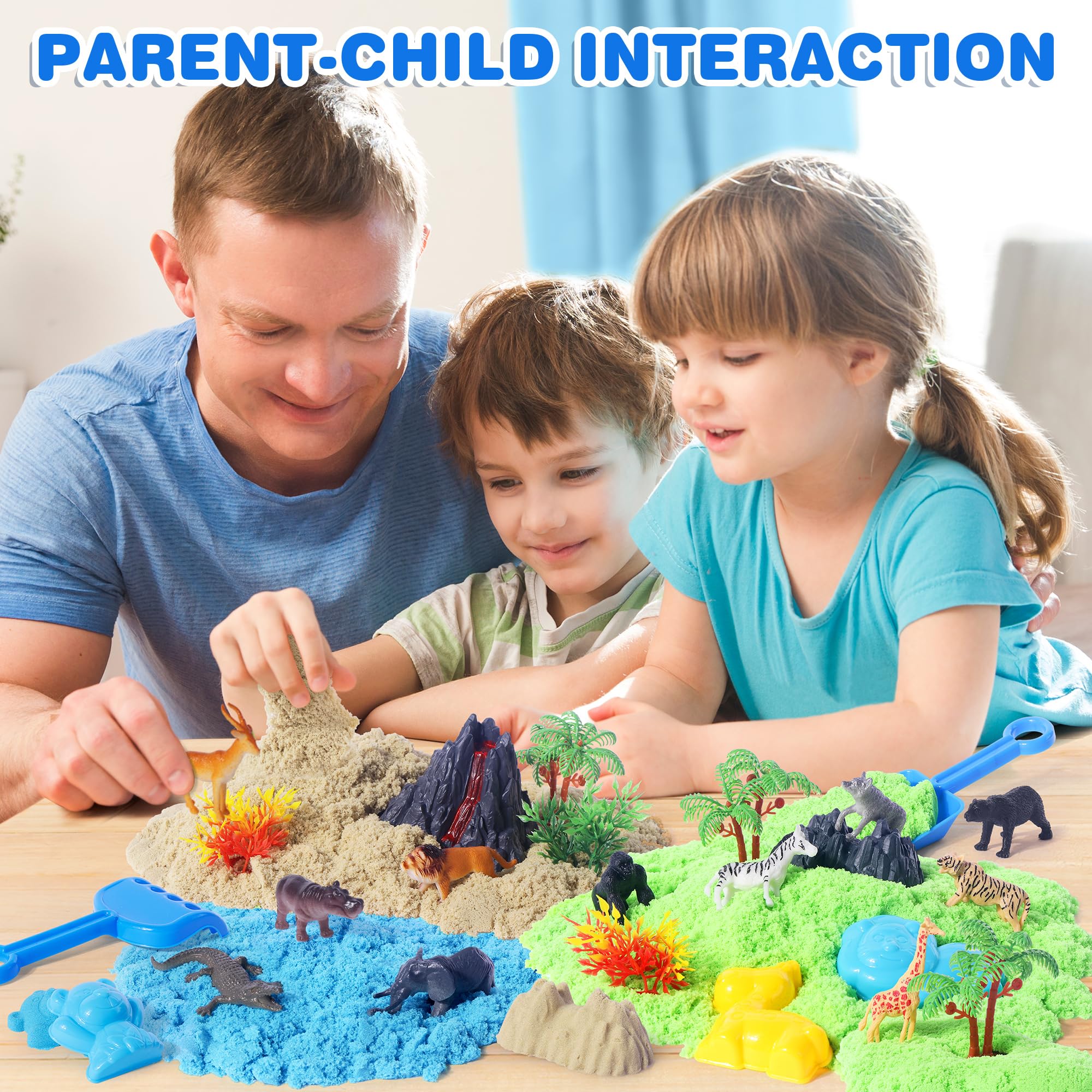 Billeeit Magischer Sand Set mit dem Tier-Thema für Kinder ab