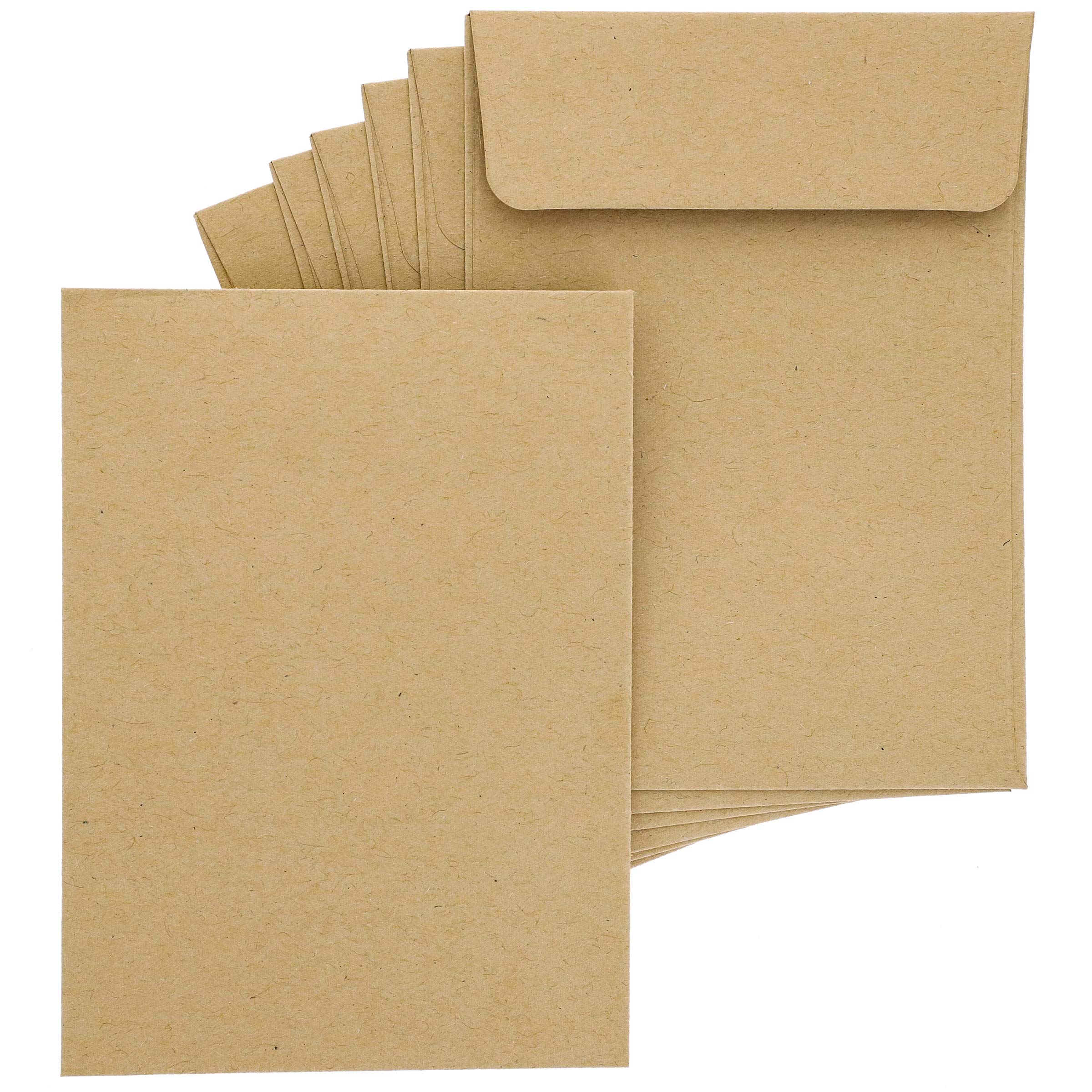 100 Pack Small Seed Saving Envelopes, Bulk 3x4 Empty Paper Packets with Adhesive for Coins, Stamps (Brown)