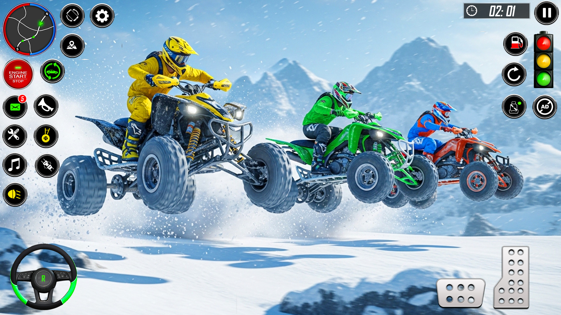 Quad Racing Simulator Futuristic Offroad Snow ATV Quad Bike Racing Stunt Simulator: Ultimate ...