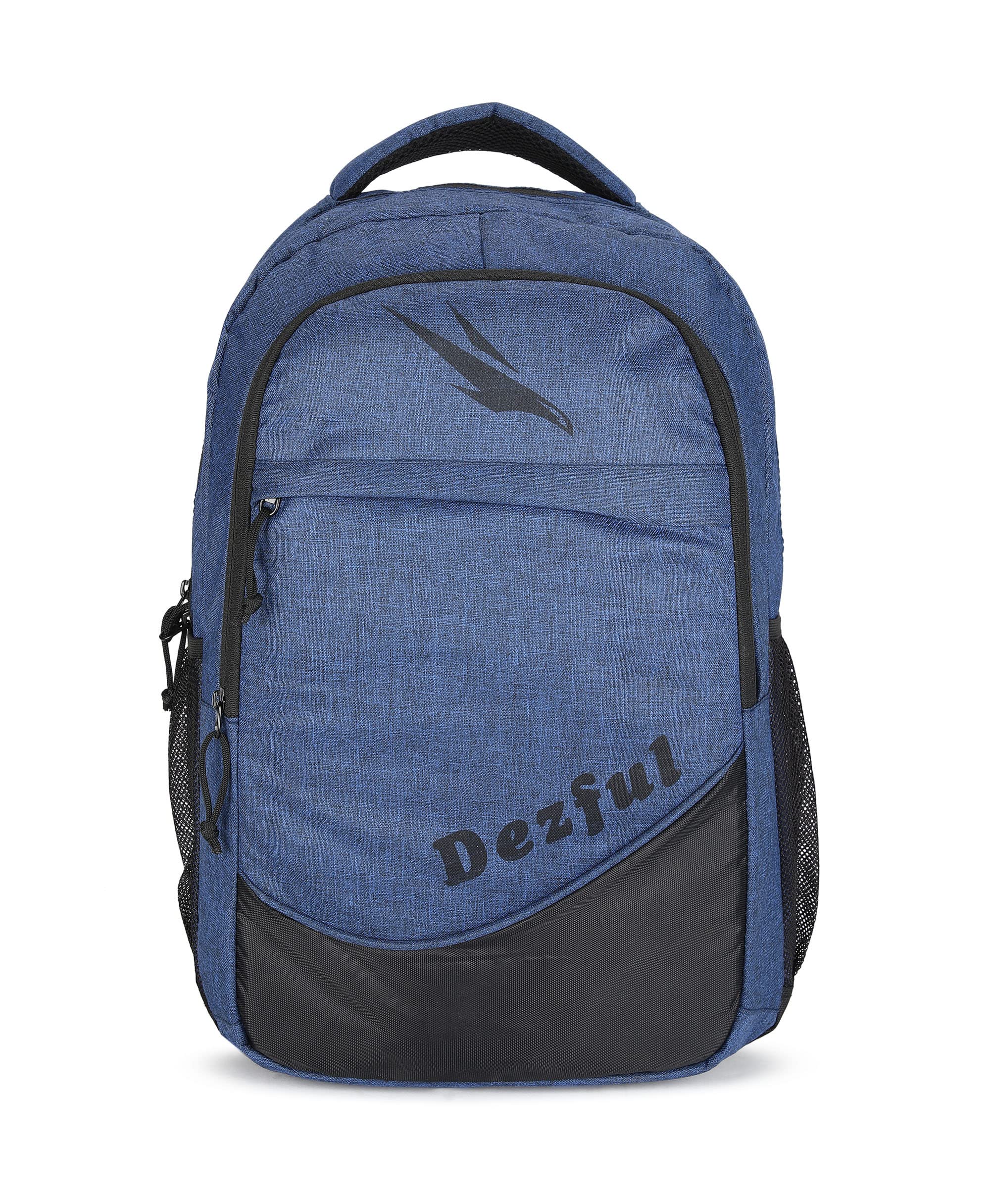 Dezful Casual Backpack with Laptop Compartment for School, College, Travel Backpack Water Resistant and Lightweight - Blue and Black (35 Liter)