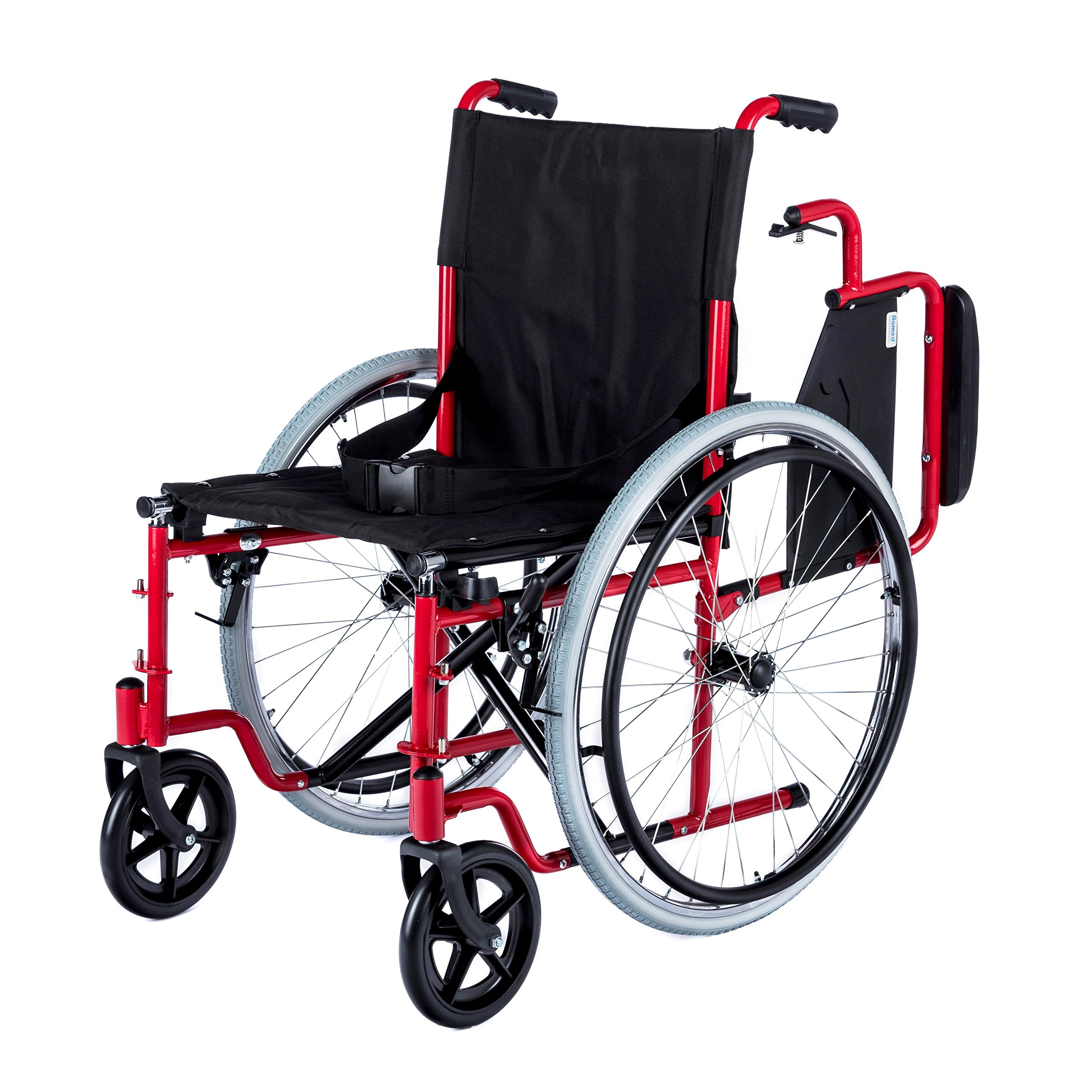 Manual Silla de Ruedas "Dynamic " Ancho Del Asiento 46cm Falt-Rollstuhl Plegable De - Rojo