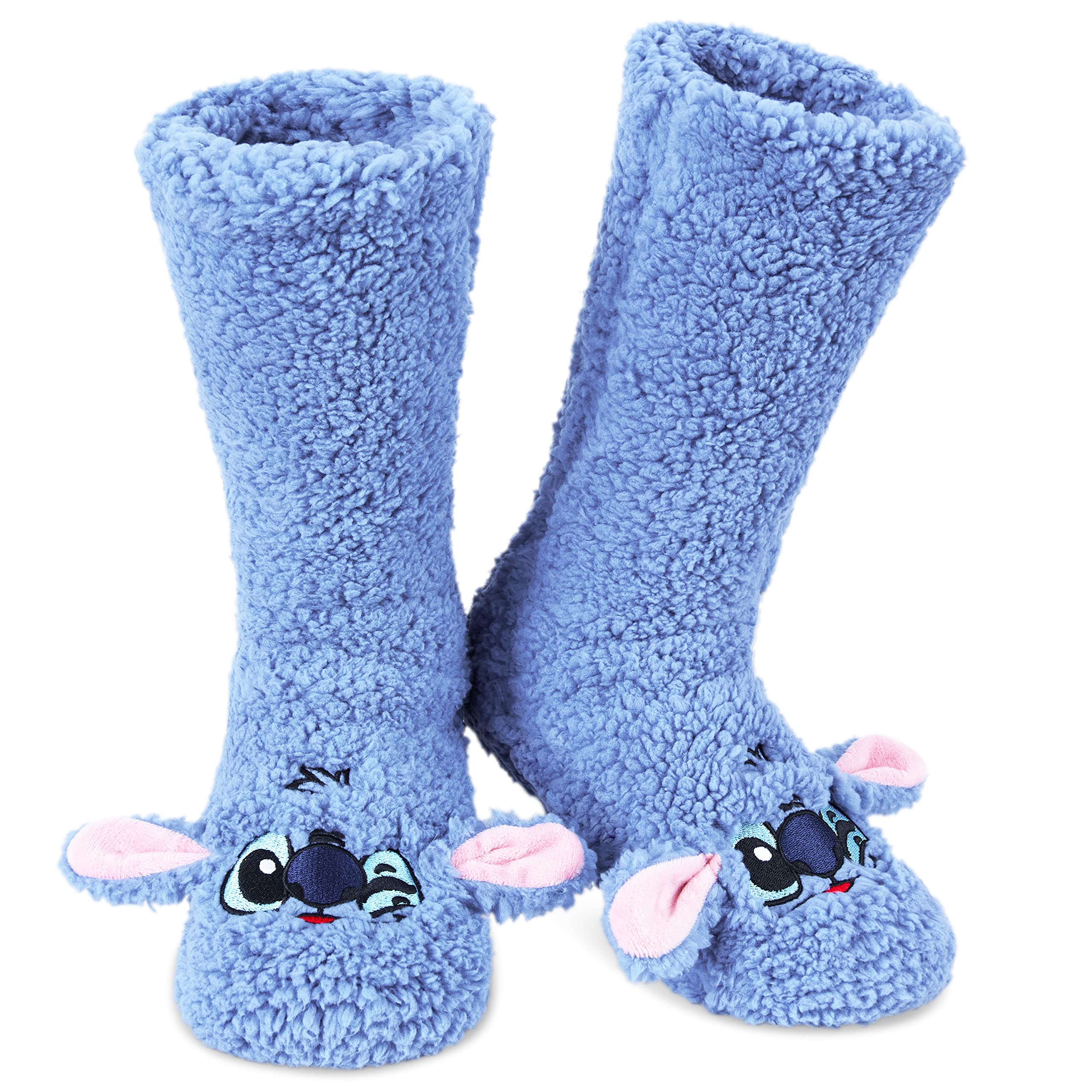 Disney Calze a Pantofola da Donna - Calzini Antiscivolo Donna in Caldo Pile - Idea Regalo Stitch Minnie Baby Yoda