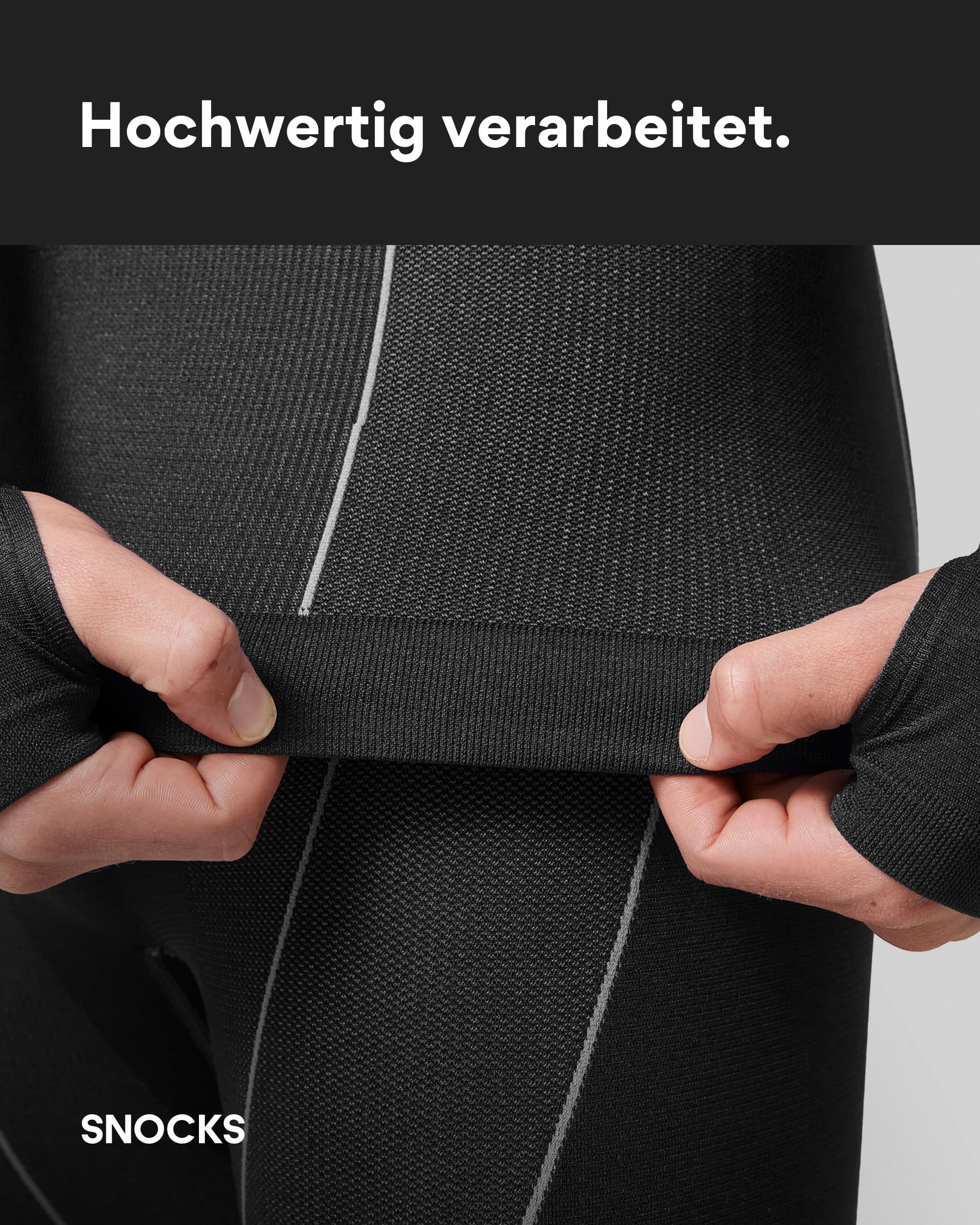 Snocks Thermounterwäsche Herren - extra warm, enganliegend, schnelltrocknend & atmungsaktiv - Gr. S-3XL - Skiunterwäsche, Funktionsunterwäsche