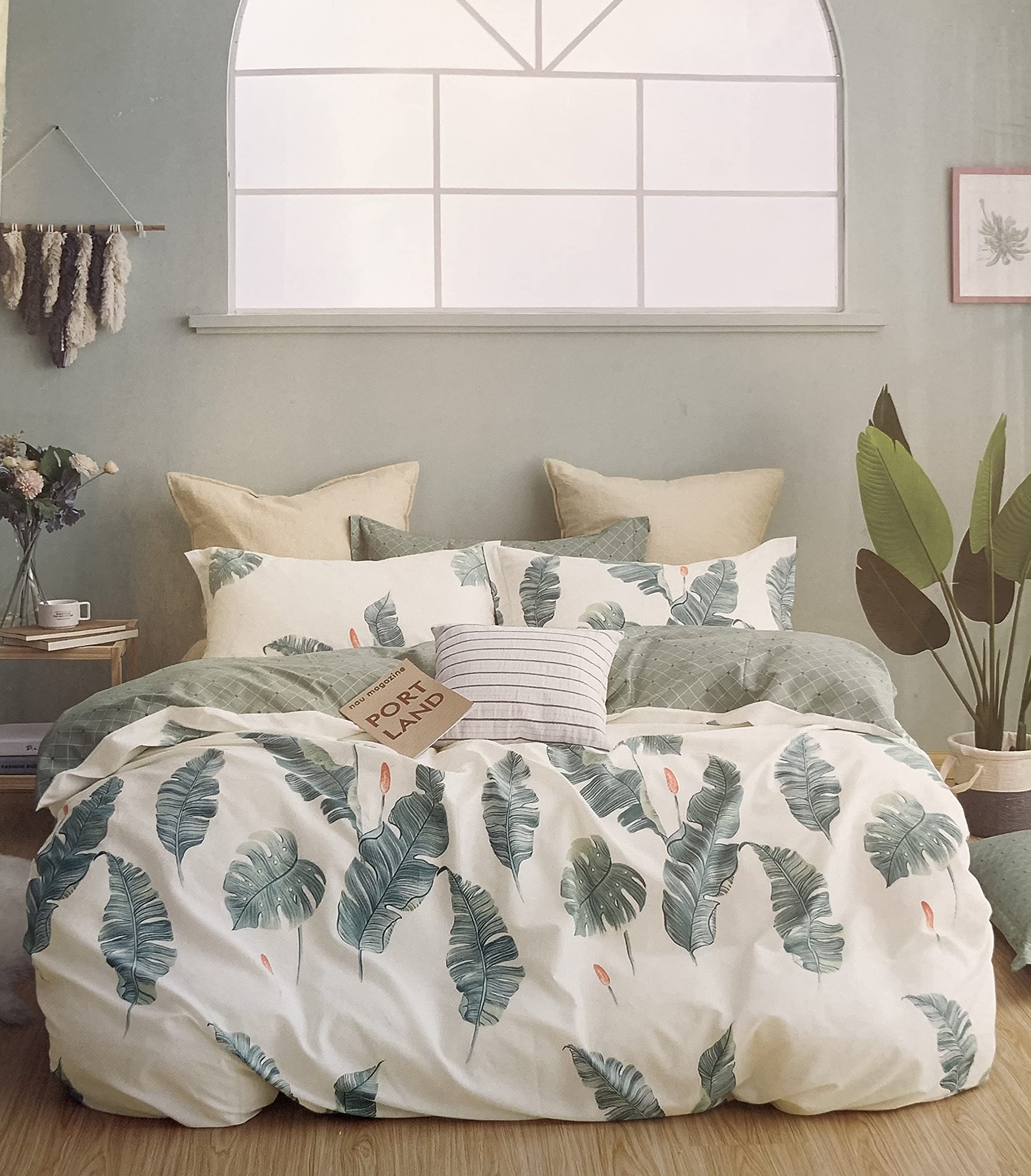 Deng Home Textile King Size Bedding Sets 6 pieces, 400 Thread Count 100% Cotton -1Quilt Cover 220cm*240cm -1Bed Fitted Sheet 200cm*200cm+30cm -4Pillow cover 48cm*74cm+5cm