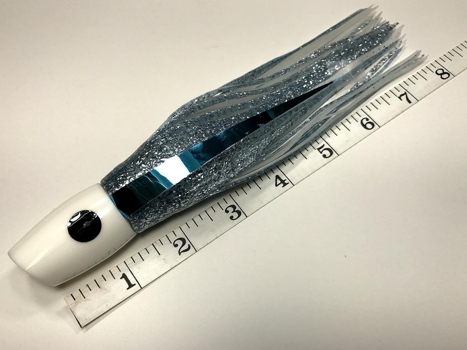 White Kona Slant Saltwater Lure for Marlin Tuna Mahi Wahoo