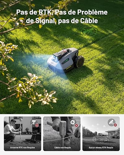 MAMMOTION YUKA Mini 2500 Robot Lawn Mower with Garage Combined, Up to 500m2, AI Image Processing Three Cameras Robot Lawn Mower, Auto Multi-Zone Mapping, DropMow, Manual Map Edition - 3