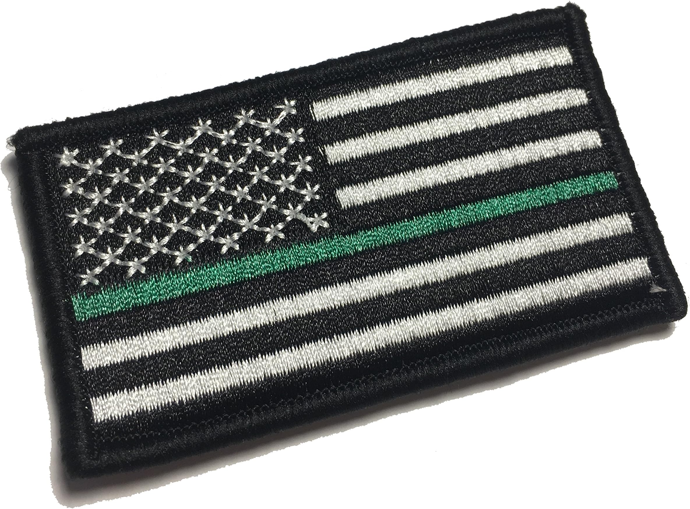 Thin Green line - Tactical Border Patrol Agents Support United States Flag (Hook/Loop) Morale Patch