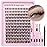 Goddvenus Lash Clusters Kit Wispy Lash Extension Kit Waterproof Lashes Clusters DIY Eyelash Clusters Kit with Natural Individual Eyelashes, Lashes Glue Bond and Seal and Lash Tweezers (D Curl 192pcs)
