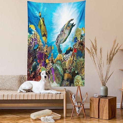 Miniatura 8 de Ambesonne Tapiz del espacio exterior, arte temático espacial con Houston We Have a Problem, ilustración de mensaje para colgar en la pared para