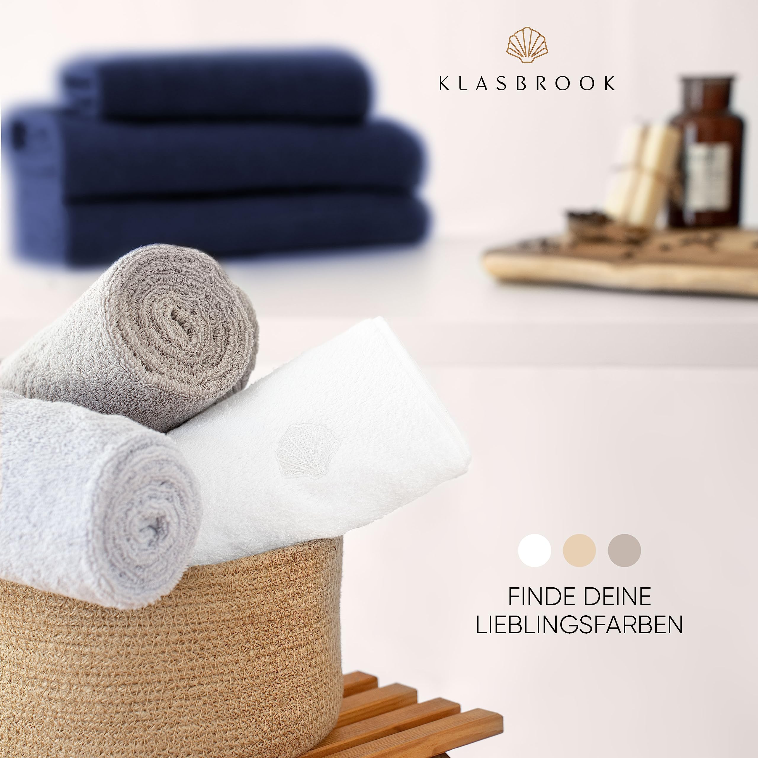 Linnea 4 teiliges Luxus Handtücher Set Dunkelblau, extra flauschig und saugfähig aus 100% Baumwolle Oeko-TEX 100 Zertifiziert mit Aufhänger, 2 Handtücher 50x100 + 2 Badetücher 70x140