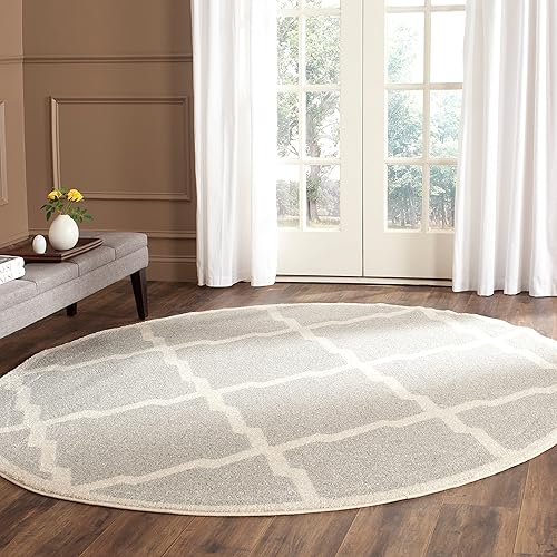 Vista 67 de Safavieh Amherst Collection amt421b Gris Claro y Beige Interior/exterior Area Rug, Polipropileno