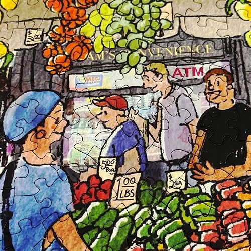 Miniatura 5 de Rompecabezas de 1000 piezas para adultos, rompecabezas de bazar de Boston, rompecabezas de formas únicas para familiares y amigos desafiantes juegos