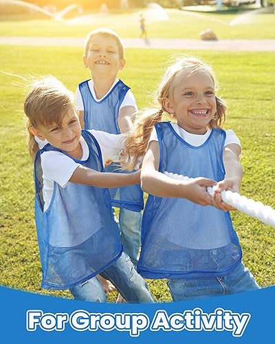 Miniatura 6 de Pasimy Paquete de 50 chalecos ligeros para jóvenes, para fútbol, baloncesto, camiseta para deportes