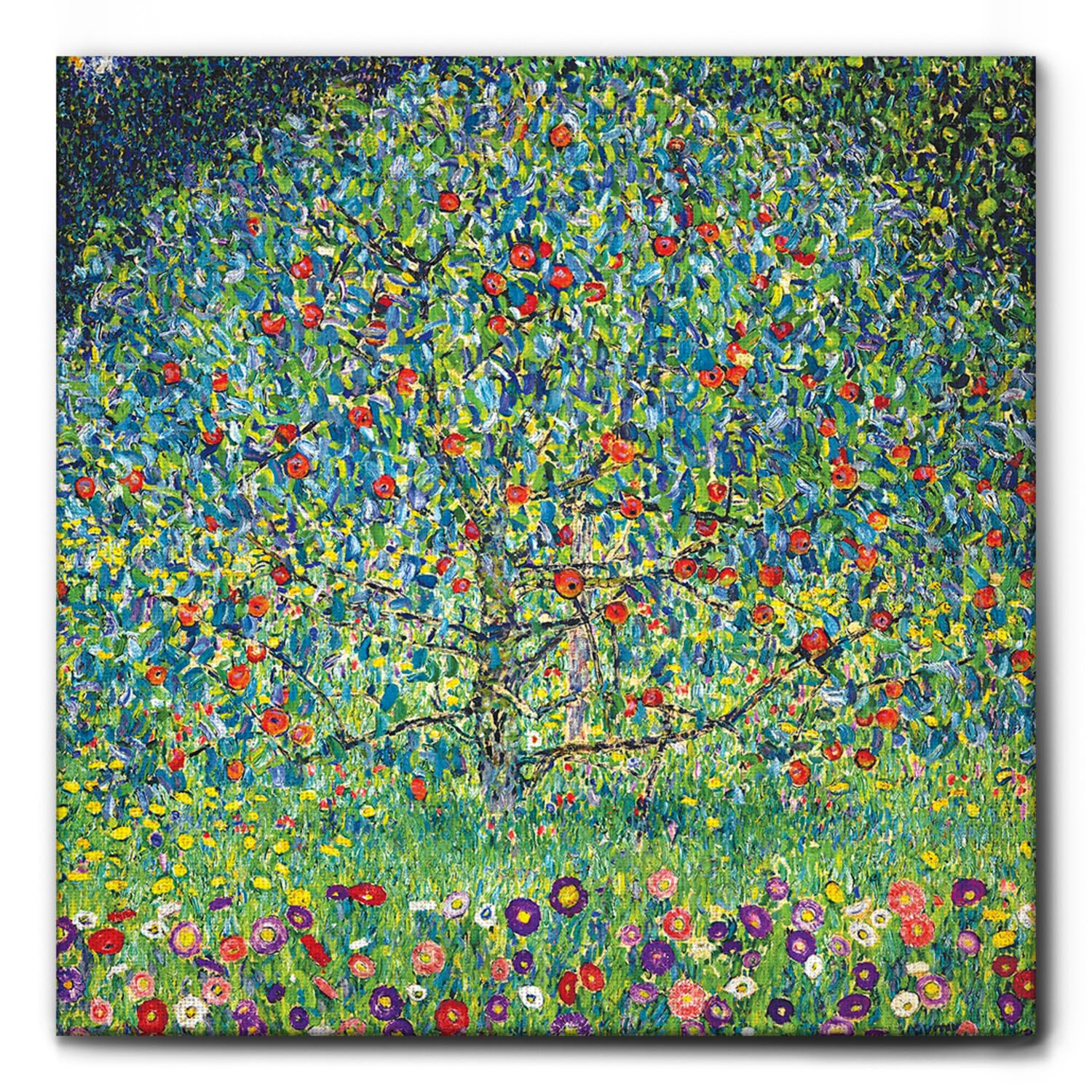 Giallobus - Obraz - Gustav Klimt - Jabłoń I - Standaard frame canvas - 100L x 100l cm - Gotowe do powieszenia - Nowoczesne obrazy do domu